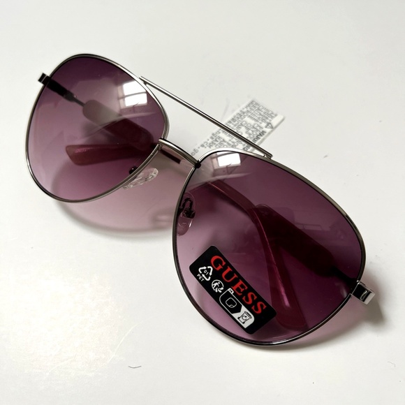 New Original GUESS Aviator Sunglasses GO00001 Double Bridge Pink Metal Acetate main image 6